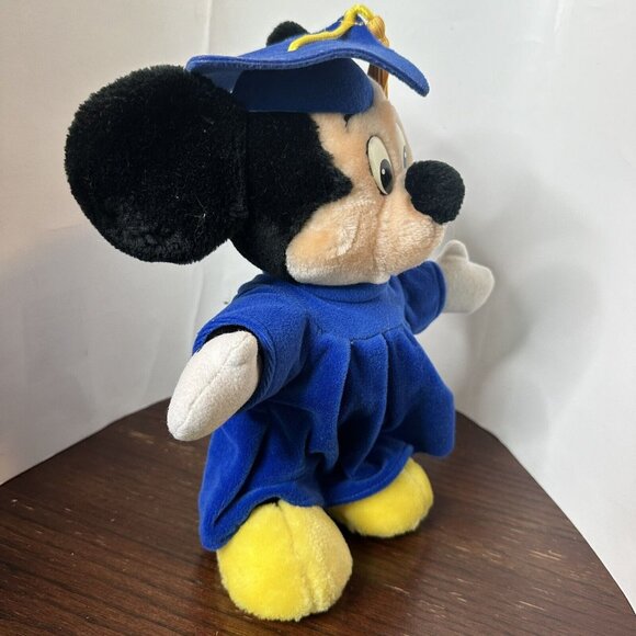 Vintage Graduation Mickey Mouse 90s Walt Disney World Plush - Picture 4 of 9